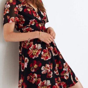 Madewell Tulip-Sleeve Mini Dress in French Rose Misses Size 4
